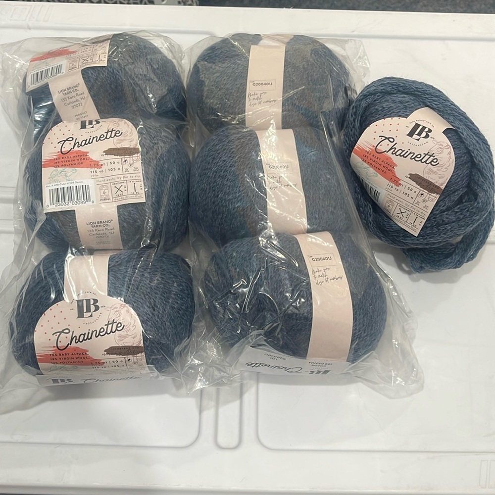 LB Chainette Yarn denim blue